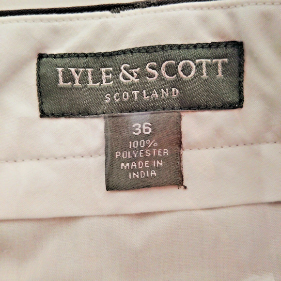 Lyle & Scott Shorts Mens Sz 36 Green Casual Flat Front Regular Fit Slash Pocket - Picture 3 of 8